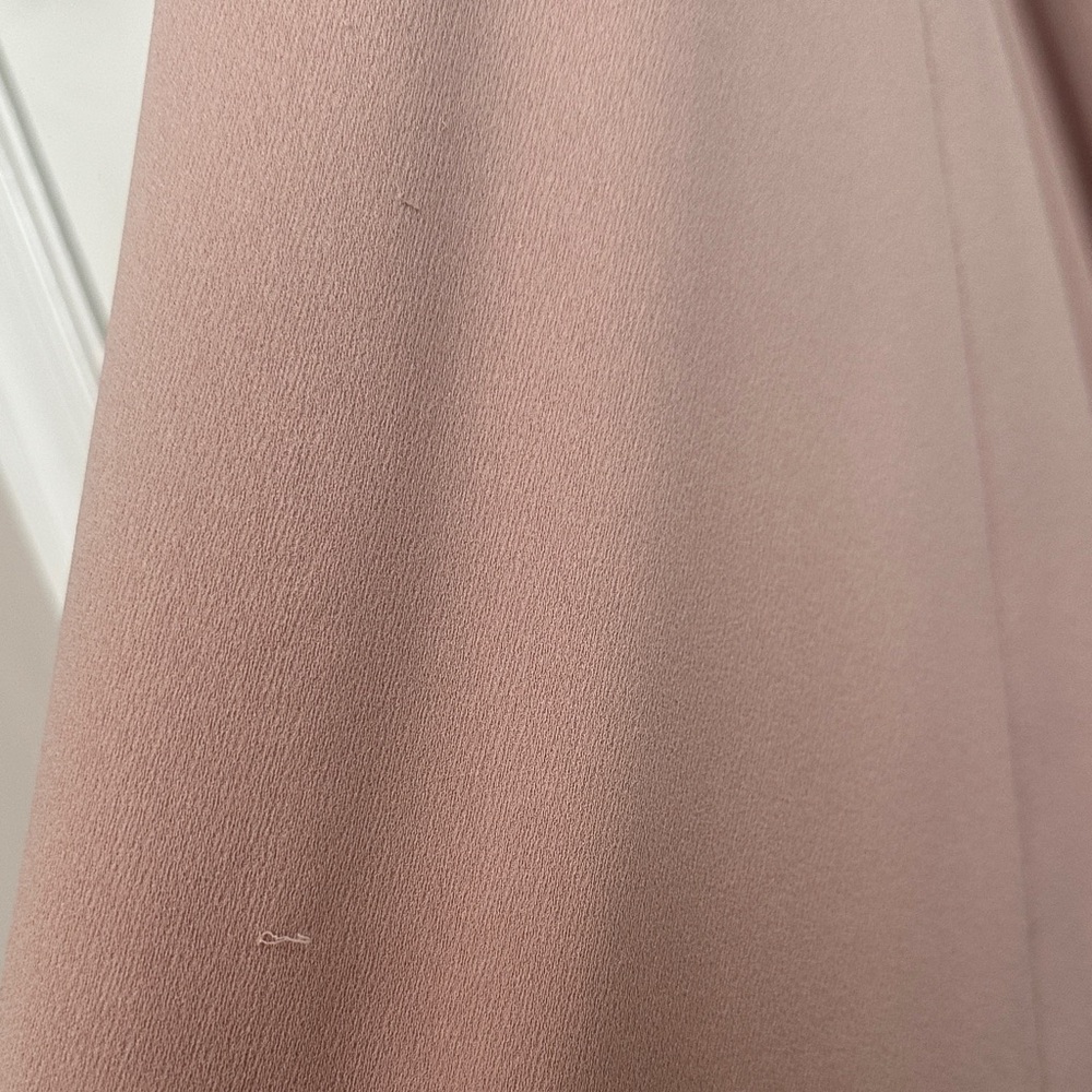 Adrianna Papell Blush Cowl Neck Full Length Slit Formal Dress - Picture 13 of 14